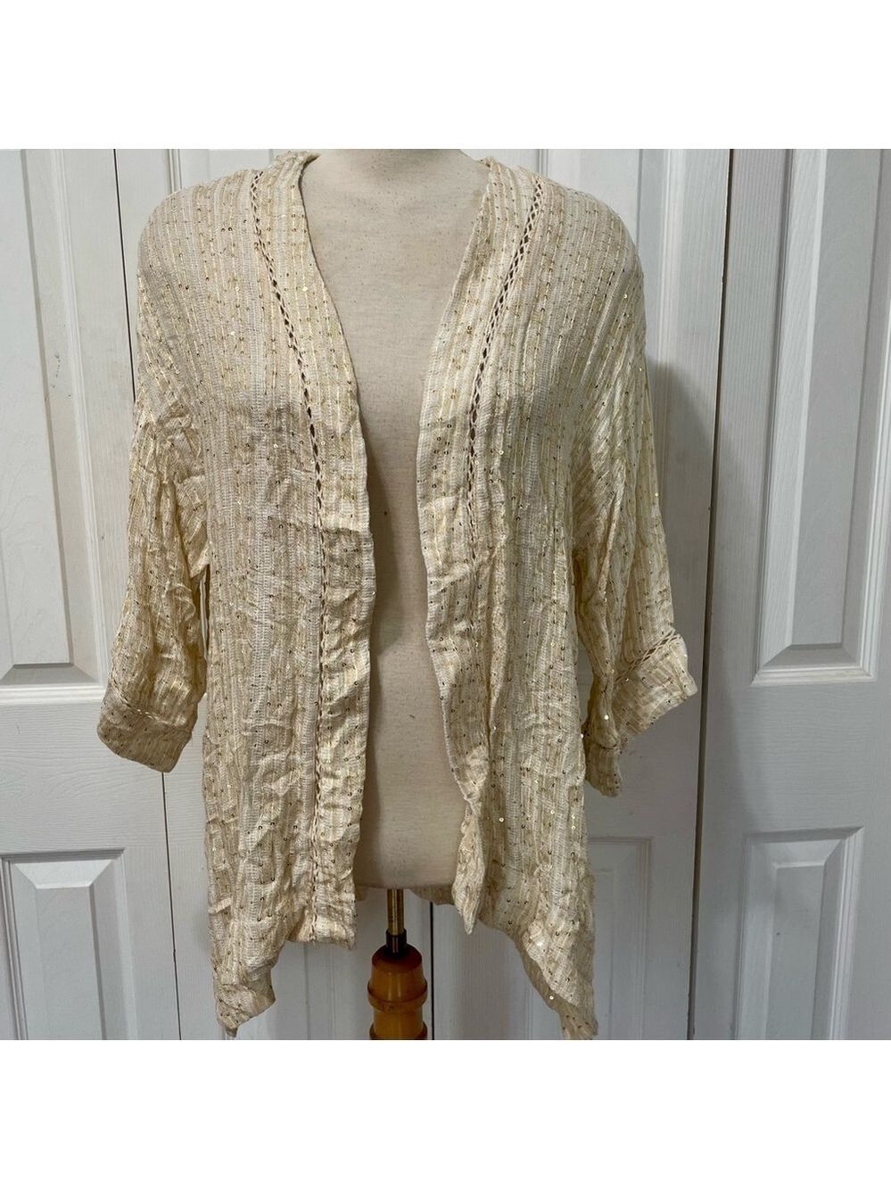 Soft Surroundings Cream Textured Knit